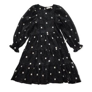 Zara Girl's Swiss Dot Embroidered Flowers Dress size 10